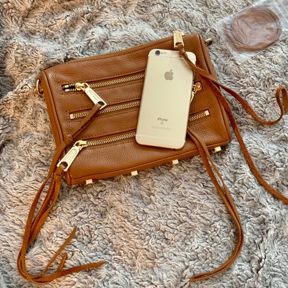 Tan Rebecca Minkoff Mini 5 Zip Crossbody - Picture 2 of 8